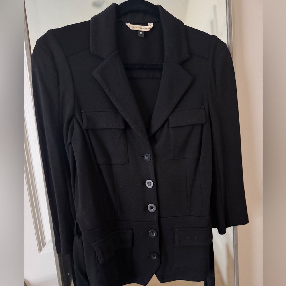 Dianne Von Furstenberg Black Women's Knit Jacket